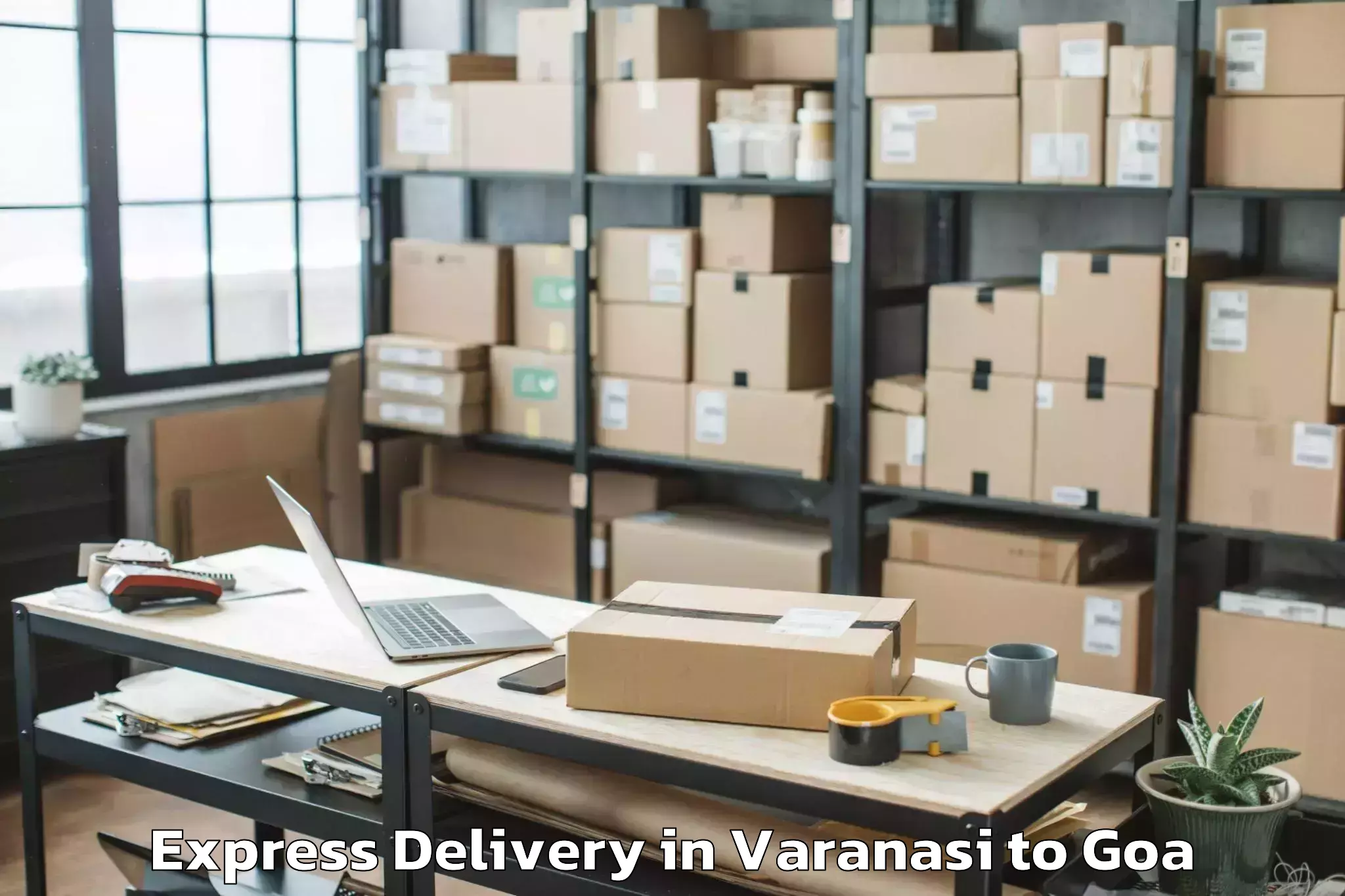 Book Your Varanasi to Morjim Express Delivery Today